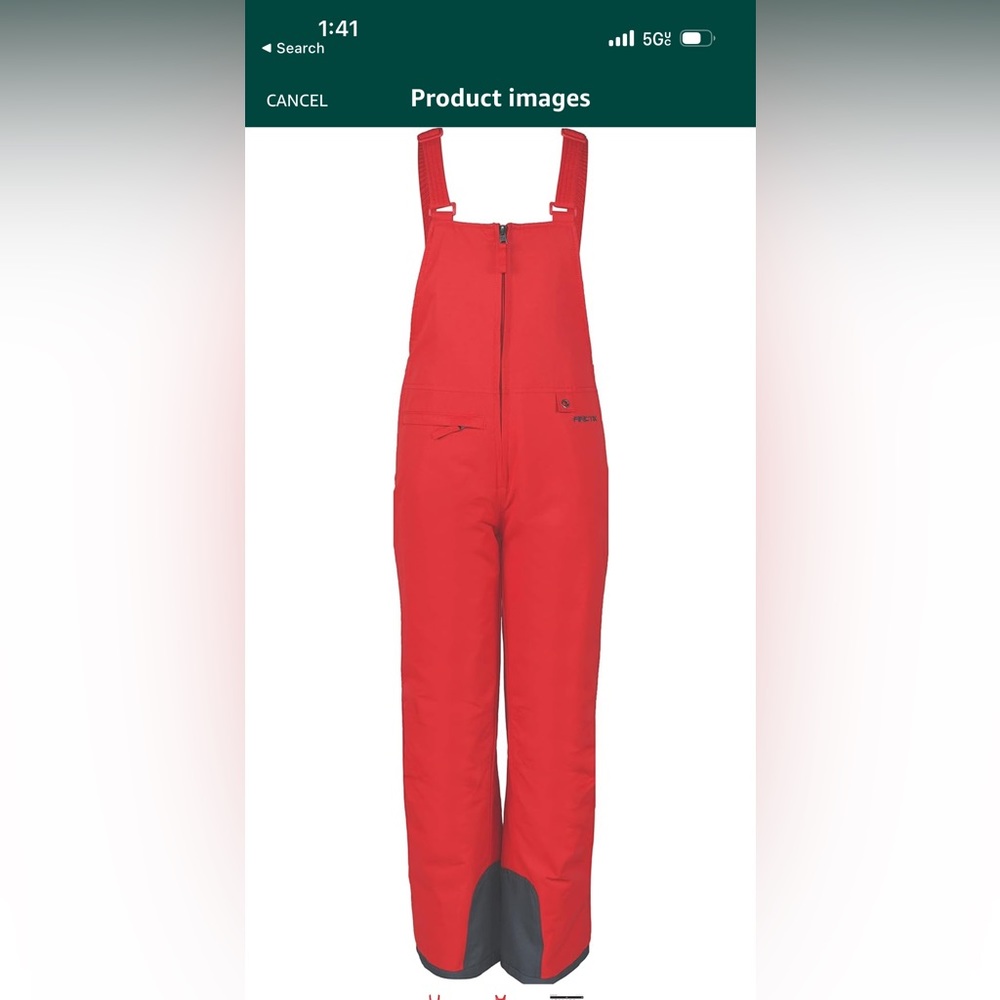 Arctix Kids Insulated Snow Bib Overalls, Formula One Red, X-Large